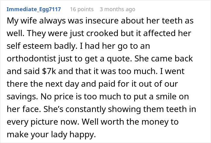 Husband's life-changing gift boosts wife's confidence by fixing her teeth.