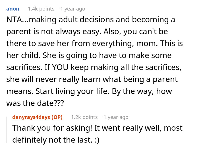 Reddit thread discussing grandma babysitting assumptions, highlighting parenting responsibilities and grandmother&rsquo;s independence.
