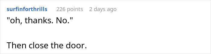 Text response from neighbor about package and loan requests.