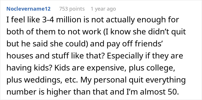 Online comment debating millionaire's decision to hide jackpot, discussing financial security and family expenses. Online comment debating millionaire's decision to hide jackpot, discussing financial security and family expenses.
