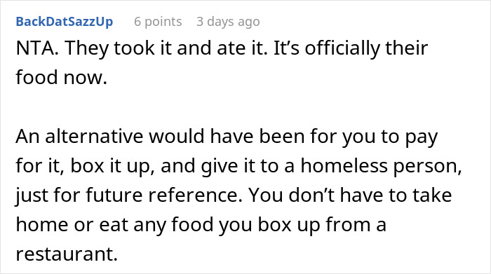 Text conversation about friends taking home food without paying. Text conversation about friends taking home food without paying.