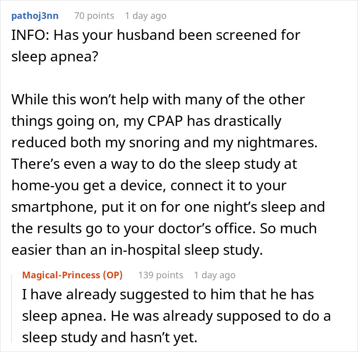 Sleep-Deprived Wife Loses It As Sick Husband Keeps Waking Her Up, Then Asks For Help Sleep-Deprived Wife Loses It As Sick Husband Keeps Waking Her Up, Then Asks For Help