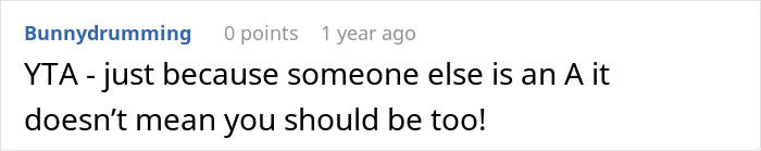 Comment with "YTA" criticizing behavior at dinner, mentioning calling someone fat. Comment with "YTA" criticizing behavior at dinner, mentioning calling someone fat.