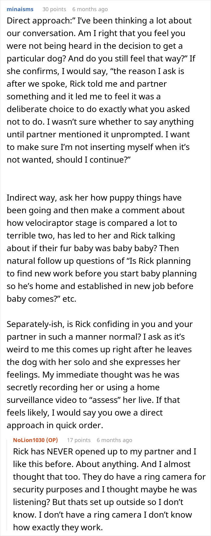 Reddit discussion about assessing a fiancée's suitability for motherhood through a dog test. Reddit discussion about assessing a fiancée's suitability for motherhood through a dog test.