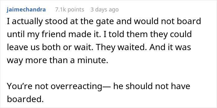 Reddit comment supporting girlfriend left at the airport by her boyfriend over $30. Reddit comment supporting girlfriend left at the airport by her boyfriend over $30.