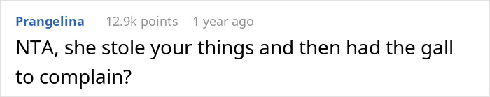 Comment discussing a teen's expensive skincare being used without permission and the ensuing complaint.