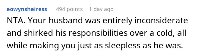 Sleep-Deprived Wife Loses It As Sick Husband Keeps Waking Her Up, Then Asks For Help Sleep-Deprived Wife Loses It As Sick Husband Keeps Waking Her Up, Then Asks For Help