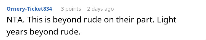 Text comment discussing parents' silence after disrespecting daughter's wife. Text comment discussing parents' silence after disrespecting daughter's wife.