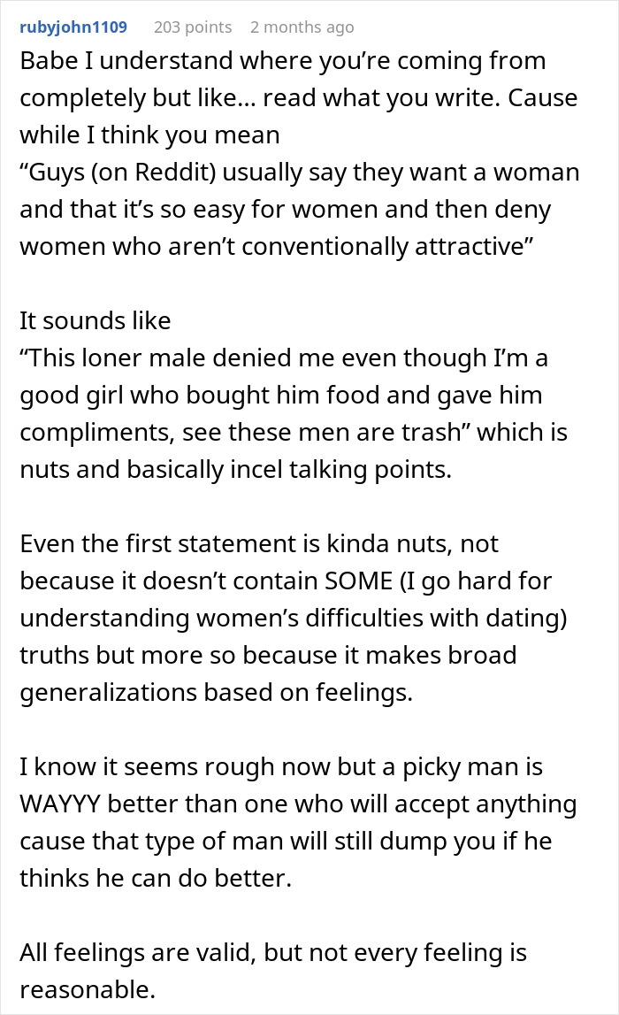 Text conversation discussing dating, rejection, and generalizations based on dating advice related to a Zoomer friend.