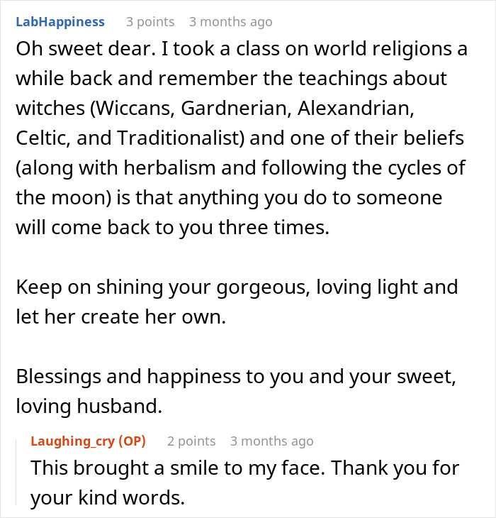 Positive Reddit comments discussing world religions and blessings regarding "religious" family issues. Positive Reddit comments discussing world religions and blessings regarding "religious" family issues.