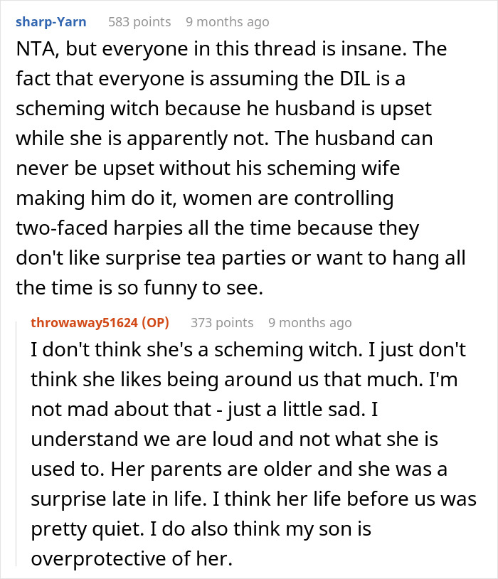 Reddit discussion about a fussy daughter-in-law not invited to a Bridgerton watch party, sparking family conflict. Reddit discussion about a fussy daughter-in-law not invited to a Bridgerton watch party, sparking family conflict.