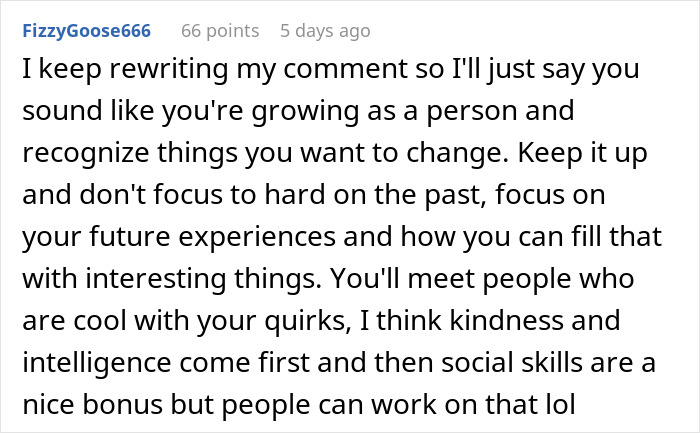 Text post by FizzyGoose666 offering supportive advice to an adult "iPad kid" about personal growth and future experiences. Text post by FizzyGoose666 offering supportive advice to an adult "iPad kid" about personal growth and future experiences.