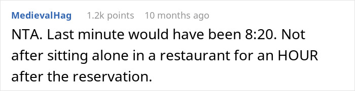 Text conversation about canceling birthday dinner after being alone for an hour.