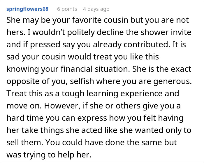 Woman Considers Cutting Out Her Favorite Cousin From Her Life After How Nasty She Became As A Mom