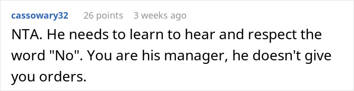 Reddit comment discussing respecting a manager's decision on Girl Scout cookies purchase without gluten concern. Reddit comment discussing respecting a manager's decision on Girl Scout cookies purchase without gluten concern.
