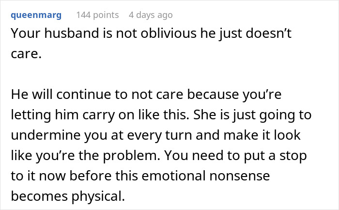 Text exchange discussing how a work wife affects the real wife's relationship.
