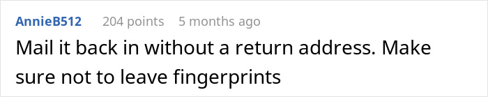 Comment discussing an artifact stolen from a museum, suggesting mailing it back anonymously.