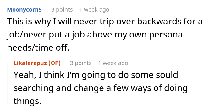 Text about personal priorities in job context, referencing coworker's death and emails. Text about personal priorities in job context, referencing coworker's death and emails.