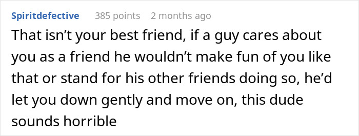 Reddit comment criticizing the behavior of a 'Zoomer best friend' in a relationship context.