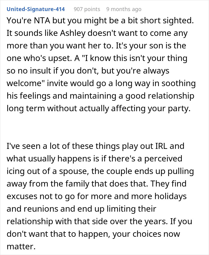 Text discussing a mom's decision and its impact on family relationships, related to a Bridgerton watch party. Text discussing a mom's decision and its impact on family relationships, related to a Bridgerton watch party.