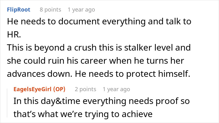 Discussion about coworker crush, gifts, and documenting events for protection. Discussion about coworker crush, gifts, and documenting events for protection.
