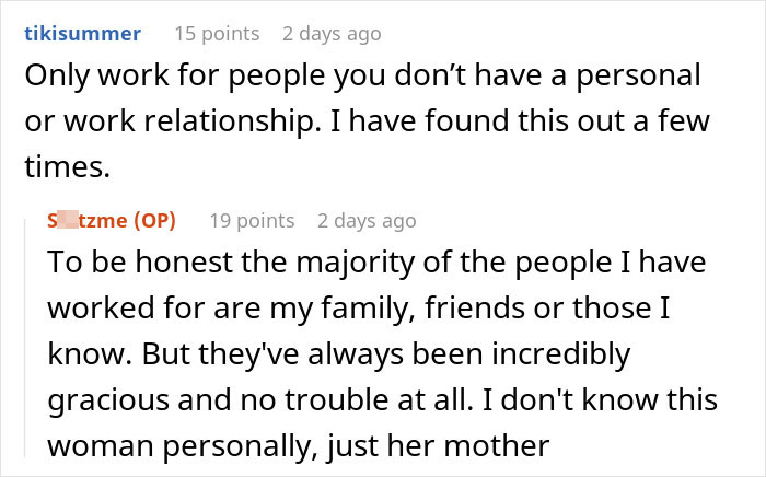 Review of a bridezilla's refund request after the wedding; mentions personal and work relationship advice.