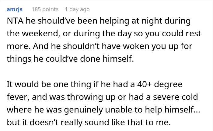 Sleep-Deprived Wife Loses It As Sick Husband Keeps Waking Her Up, Then Asks For Help Sleep-Deprived Wife Loses It As Sick Husband Keeps Waking Her Up, Then Asks For Help