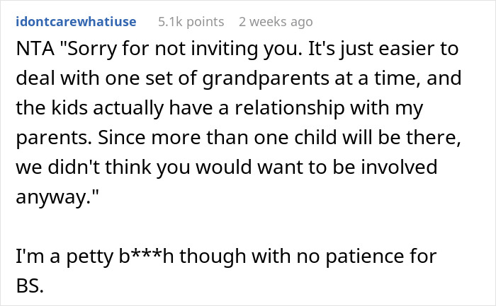 Grandparents Favor Daughter's Kid Over Son's Triplets, So Wife Cancels B-Day Invite