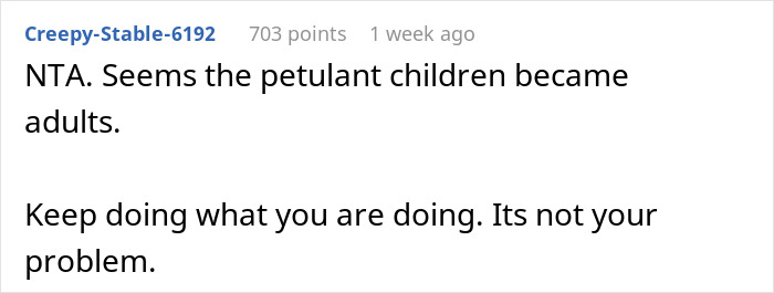 Reddit comment discussing inheritance issues and family dynamics. Reddit comment discussing inheritance issues and family dynamics.