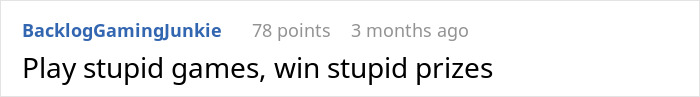 Reddit comment on woman's joke backfiring in divorce papers story.