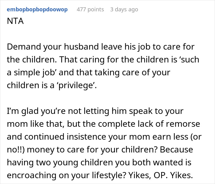 Husband Complains Grandma&rsquo;s Babysitting Is "Too Expensive," Learns The Hard Way How Cheap It Was