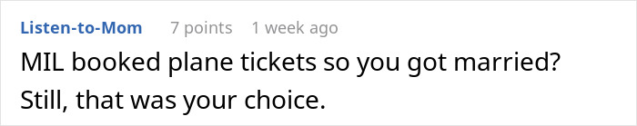 Comment about MIL choosing couple's wedding date and their acceptance. Comment about MIL choosing couple's wedding date and their acceptance.