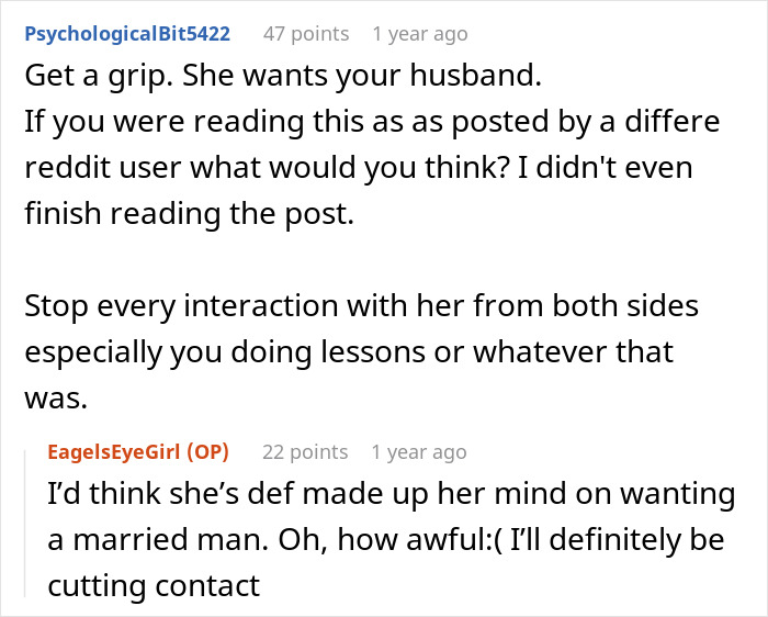 Reddit comments discussing a coworker's inappropriate gifts causing a wife to feel uncomfortable. Reddit comments discussing a coworker's inappropriate gifts causing a wife to feel uncomfortable.