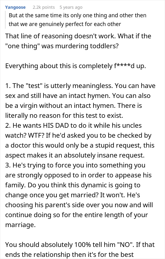 Groom’s Demand For A Virginity Inspection Costs Him His Fiancée: “I Ended It And Left Him” Groom’s Demand For A Virginity Inspection Costs Him His Fiancée: “I Ended It And Left Him”