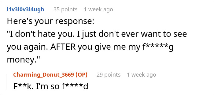 Text exchange discussing stolen roommate's rent money; response shows frustration and demand for repayment. Text exchange discussing stolen roommate's rent money; response shows frustration and demand for repayment.