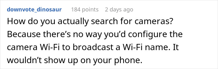 Reddit user comments on hidden camera detection paranoia. Reddit user comments on hidden camera detection paranoia.