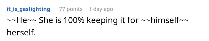 Comment discussing $2,500 tip for server, implying server didn't receive it. Comment discussing $2,500 tip for server, implying server didn't receive it.