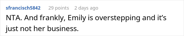 Comment about woman buying coffee for pregnant coworker, mentions overstepping and business.