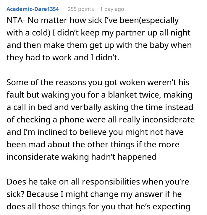 Sleep-Deprived Wife Loses It As Sick Husband Keeps Waking Her Up, Then Asks For Help Sleep-Deprived Wife Loses It As Sick Husband Keeps Waking Her Up, Then Asks For Help