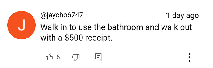 Comment highlighting a Costco shopping experience, mentioning a $500 receipt.