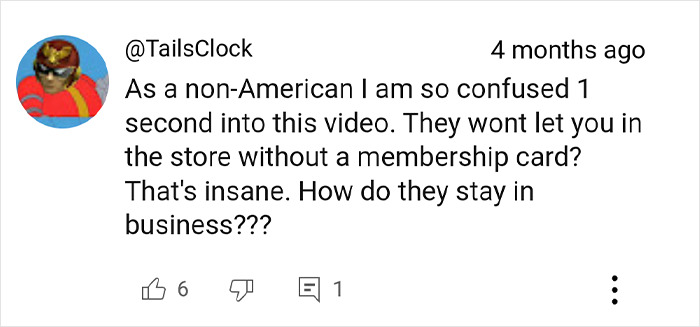 Comment on Costco shopping hacks, questioning membership card requirement.