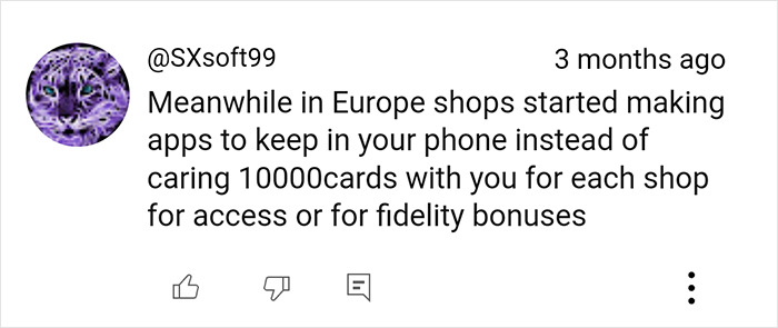 Comment discussing European shopping app trends, relevant to Costco shopping hacks.
