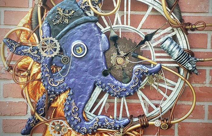 Steampunk Octopus Decoration