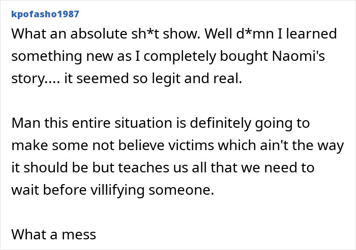 Text reaction to BookTube crisis and its impact on victim credibility, expressing disbelief and lessons learned. Text reaction to BookTube crisis and its impact on victim credibility, expressing disbelief and lessons learned.