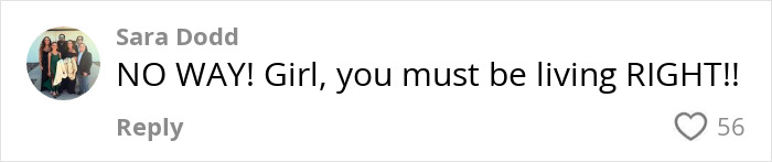 Comment praising a thrift store shopper finding Carrie Bradshaw&rsquo;s wedding dress with 56 likes.