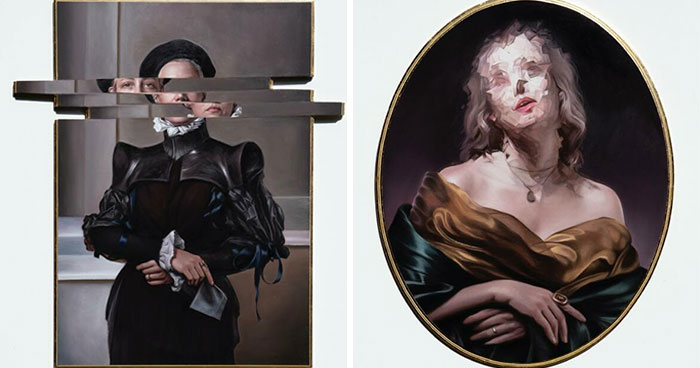 Artist Adds A Modern Twist To Classical Style Paintings By Distorting Them (30 Pics)