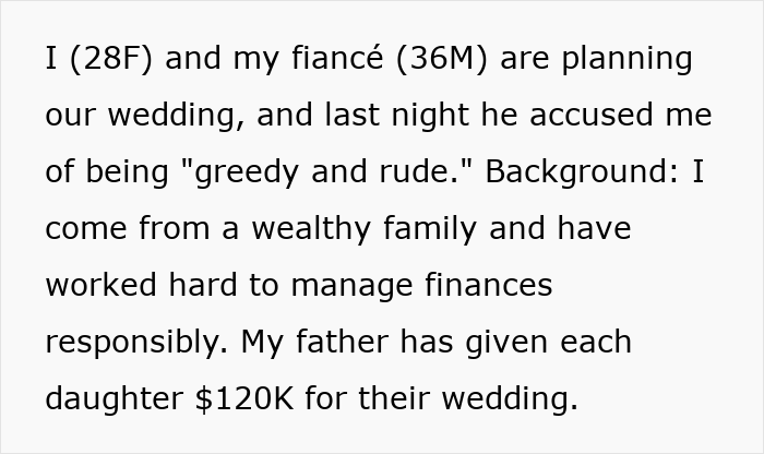 “I Started To Cry”: Guy Can’t Understand Why Fiancée Wants To Save Some Of The $120k Wedding Money “I Started To Cry”: Guy Can’t Understand Why Fiancée Wants To Save Some Of The $120k Wedding Money