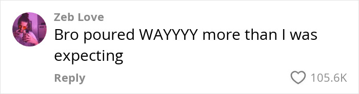 Text comment related to instant karma with a like count of 105.6K.