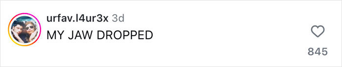 Comment saying "MY JAW DROPPED" reacting to a photoshoot photo bombed by a pupper.