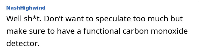 Text post about speculation, urging use of a carbon monoxide detector, relates to Gene Hackman and pet.